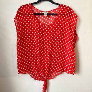 BOGO - 5/16 Being Donated To Women's Shelter. Sheer polka dot blouse